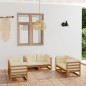 vidaXL 6-tlg. Garten-Lounge-Set mit Kissen Kiefer Massivholz vidaXL 6-tlg. Garten-Lounge-Set mit Kissen Kiefer Massivholz