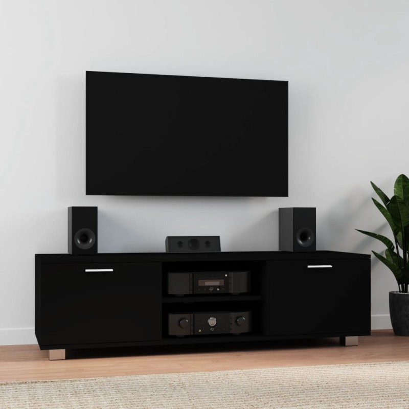vidaXL TV-Schrank Schwarz 140x40,5x35 cm Holzwerkstoff vidaXL TV-Schrank Schwarz 140x40,5x35 cm Holzwerkstoff