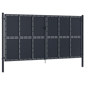 vidaXL Gartentor Stahl 400 x 175 cm Anthrazit
