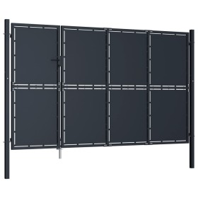 vidaXL Gartentor Stahl 350 x 150 cm Anthrazit
