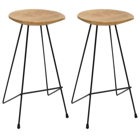 vidaXL Barhocker 2 Stk. Massivholz Teak 