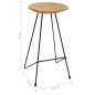 vidaXL Barhocker 2 Stk. Massivholz Teak vidaXL Barhocker 2 Stk. Massivholz Teak