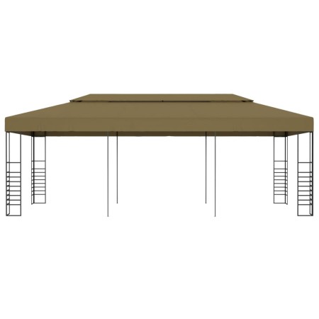vidaXL Gartenpavillon 6x3x2,7 m Taupe 180 g/m²