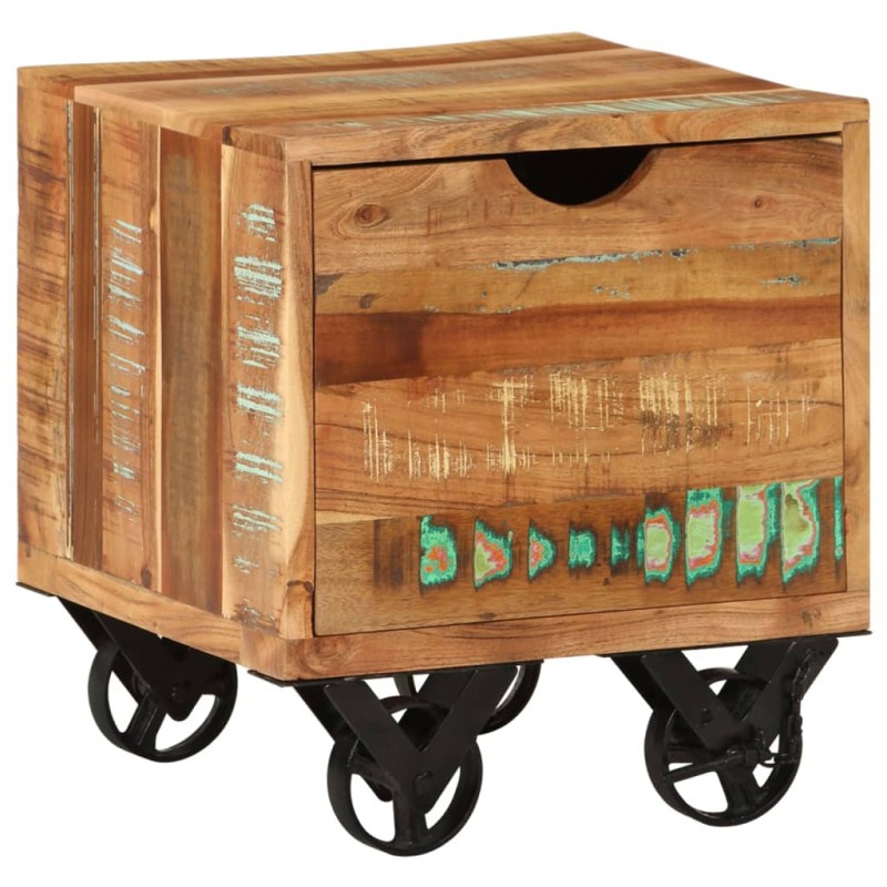 vidaXL Beistelltisch 40x40x45 cm Altholz Massiv vidaXL Beistelltisch 40x40x45 cm Altholz Massiv