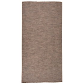 vidaXL Outdoor-Teppich Flachgewebe 100x200 cm Braun