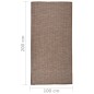 vidaXL Outdoor-Teppich Flachgewebe 100x200 cm Braun vidaXL Outdoor-Teppich Flachgewebe 100x200 cm Braun