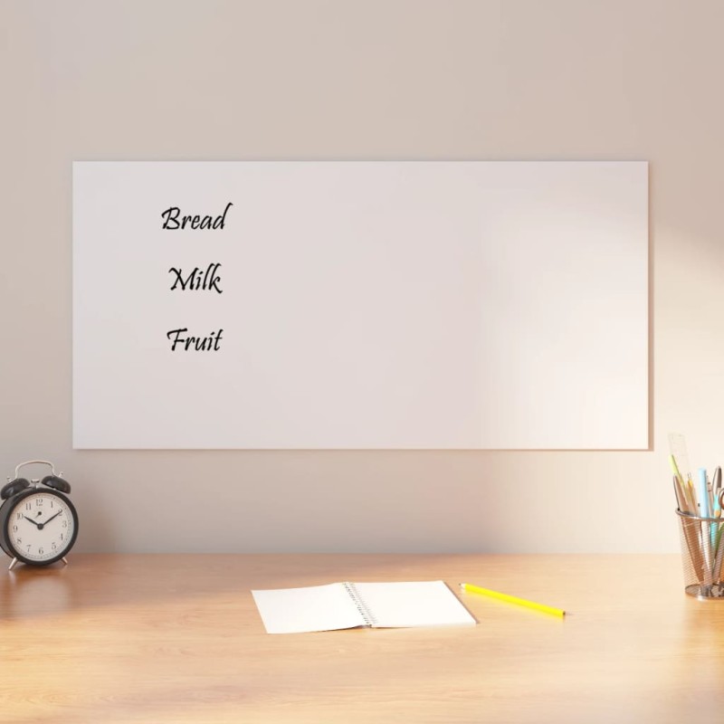 vidaXL Magnettafel Wandmontage Weiß 80x40 cm Hartglas vidaXL Magnettafel Wandmontage Weiß 80x40 cm Hartglas