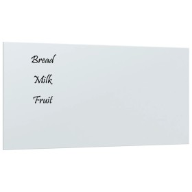 vidaXL Magnettafel Wandmontage Weiß 80x40 cm Hartglas