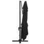 vidaXL Ampelschirm mit LED-Leuchten und Alu-Mast 400x300 cm Schwarz vidaXL Ampelschirm mit LED-Leuchten und Alu-Mast 400x300 cm Schwarz