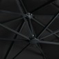 vidaXL Ampelschirm mit LED-Leuchten und Alu-Mast 400x300 cm Schwarz vidaXL Ampelschirm mit LED-Leuchten und Alu-Mast 400x300 cm Schwarz