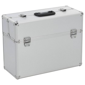 vidaXL Werkzeugkasten 47 x 36 x 20 cm Silbern Aluminium 