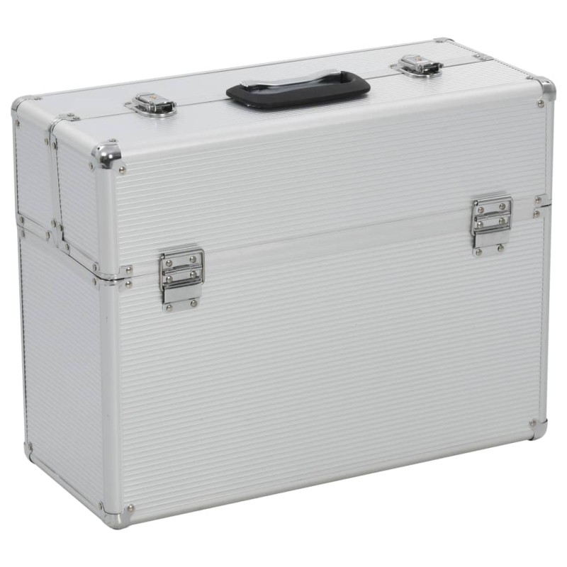 vidaXL Werkzeugkasten 47 x 36 x 20 cm Silbern Aluminium vidaXL Werkzeugkasten 47 x 36 x 20 cm Silbern Aluminium