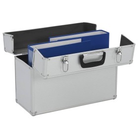vidaXL Werkzeugkasten 47 x 36 x 20 cm Silbern Aluminium 