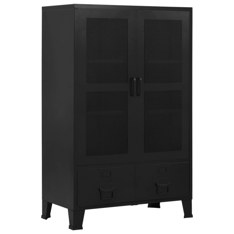 vidaXL Büroschrank mit Maschengittertüren Industriell 75×40×120 cm Stahl vidaXL Büroschrank mit Maschengittertüren Industriell 75×40×120 cm Stahl