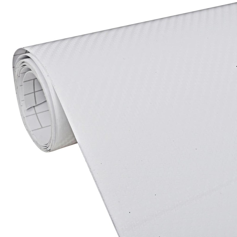 vidaXL Autofolie 3D Weiß 100x150 cm vidaXL Autofolie 3D Weiß 100x150 cm