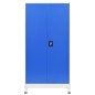 vidaXL Büroschrank Metall 90x40x180 cm Grau und Blau vidaXL Büroschrank Metall 90x40x180 cm Grau und Blau