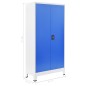 vidaXL Büroschrank Metall 90x40x180 cm Grau und Blau vidaXL Büroschrank Metall 90x40x180 cm Grau und Blau