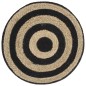 vidaXL Handgefertigter Sitzpuff Schwarz 45 x 30 cm Jute vidaXL Handgefertigter Sitzpuff Schwarz 45 x 30 cm Jute