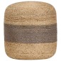 vidaXL Handgefertigter Sitzpuff Grau 40 x 45 cm Jute vidaXL Handgefertigter Sitzpuff Grau 40 x 45 cm Jute