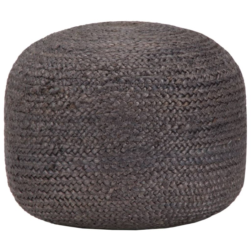 vidaXL Handgefertigter Sitzpuff Dunkelgrau 45 x 30 cm Jute vidaXL Handgefertigter Sitzpuff Dunkelgrau 45 x 30 cm Jute