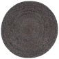 vidaXL Handgefertigter Sitzpuff Dunkelgrau 45 x 30 cm Jute vidaXL Handgefertigter Sitzpuff Dunkelgrau 45 x 30 cm Jute