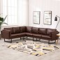 vidaXL Ecksofa Kunstleder Braun vidaXL Ecksofa Kunstleder Braun