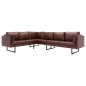 vidaXL Ecksofa Kunstleder Braun vidaXL Ecksofa Kunstleder Braun
