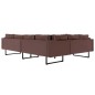 vidaXL Ecksofa Kunstleder Braun vidaXL Ecksofa Kunstleder Braun