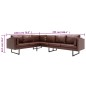 vidaXL Ecksofa Kunstleder Braun vidaXL Ecksofa Kunstleder Braun