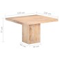 vidaXL Esstisch 120x120x77 cm Mango Massivholz vidaXL Esstisch 120x120x77 cm Mango Massivholz
