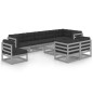 10-tlg. Garten-Lounge-Set mit Kissen Kiefer Massivholz 10-tlg. Garten-Lounge-Set mit Kissen Kiefer Massivholz