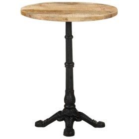 vidaXL Bistrotisch Ø60x76 cm Raues Mangoholz  