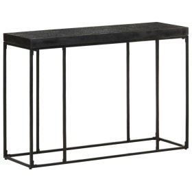 vidaXL Konsolentisch Schwarz 110x35x76 cm Massivholz Akazie und Mango 