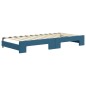 vidaXL Tagesbett Ausziehbar mit Matratzen Blau 90x200 cm Samt vidaXL Tagesbett Ausziehbar mit Matratzen Blau 90x200 cm Samt