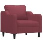vidaXL 4-tlg. Sofagarnitur mit Kissen Weinrot Stoff vidaXL 4-tlg. Sofagarnitur mit Kissen Weinrot Stoff