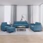 vidaXL 4-tlg. Sofagarnitur Blau Samt vidaXL 4-tlg. Sofagarnitur Blau Samt