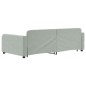 vidaXL Tagesbett Ausziehbar mit Schubladen Hellgrau 100x200 cm Samt vidaXL Tagesbett Ausziehbar mit Schubladen Hellgrau 100x200 cm Samt