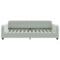 vidaXL Tagesbett Ausziehbar mit Schubladen Hellgrau 100x200 cm Samt vidaXL Tagesbett Ausziehbar mit Schubladen Hellgrau 100x200 cm Samt