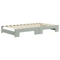 vidaXL Tagesbett Ausziehbar mit Schubladen Hellgrau 100x200 cm Samt vidaXL Tagesbett Ausziehbar mit Schubladen Hellgrau 100x200 cm Samt
