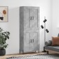 Highboard Betongrau 69,5x34x180 cm Holzwerkstoff Highboard Betongrau 69,5x34x180 cm Holzwerkstoff