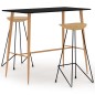 vidaXL 3-tlg. Bar-Set Schwarz vidaXL 3-tlg. Bar-Set Schwarz