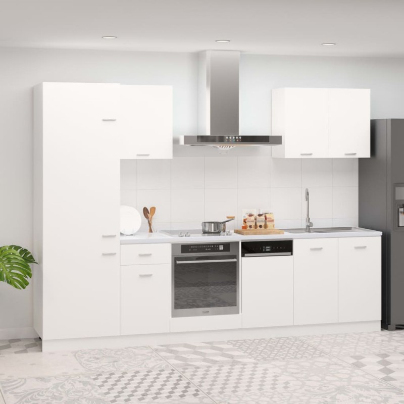 vidaXL 7-tlg. Küchenzeile Weiß Holzwerkstoff vidaXL 7-tlg. Küchenzeile Weiß Holzwerkstoff