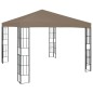 vidaXL Pavillon mit LED-Lichterkette 3x3 m Taupe vidaXL Pavillon mit LED-Lichterkette 3x3 m Taupe