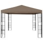 vidaXL Pavillon mit LED-Lichterkette 3x3 m Taupe vidaXL Pavillon mit LED-Lichterkette 3x3 m Taupe