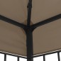 vidaXL Pavillon mit LED-Lichterkette 3x3 m Taupe vidaXL Pavillon mit LED-Lichterkette 3x3 m Taupe