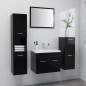 vidaXL Badmöbel-Set Schwarz Holzwerkstoff vidaXL Badmöbel-Set Schwarz Holzwerkstoff