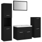 vidaXL Badmöbel-Set Schwarz Holzwerkstoff vidaXL Badmöbel-Set Schwarz Holzwerkstoff
