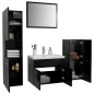vidaXL Badmöbel-Set Schwarz Holzwerkstoff vidaXL Badmöbel-Set Schwarz Holzwerkstoff