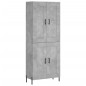 Highboard Betongrau 69,5x34x180 cm Holzwerkstoff Highboard Betongrau 69,5x34x180 cm Holzwerkstoff