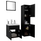 vidaXL Badmöbel-Set Schwarz Holzwerkstoff vidaXL Badmöbel-Set Schwarz Holzwerkstoff